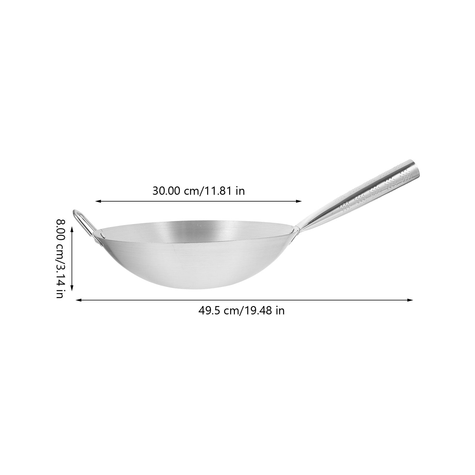 UPKOCH 1Pack Lightweight Frying Pan Non Stick Stainless Steel Suitable for Home Cooking Silver