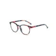 thumbnail image 5 of 1 Pair Ladies Womens Round Big Frame Blue Light Blocking Reading Glasses Spring Hinge Readers +1.75, 5 of 6