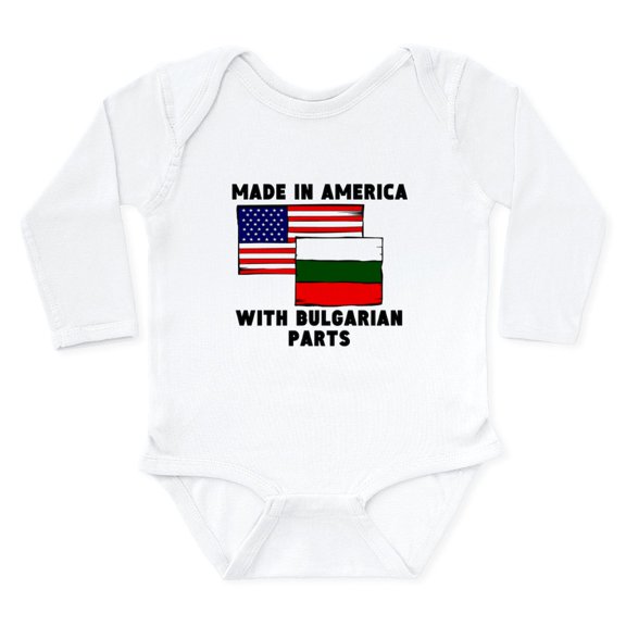 CafePress - Made In America With Bulgarian Parts Body Suit - Long Sleeve Cotton Baby Bodysuit