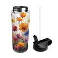 thumbnail image 2 of Sikiie Colorful Wildflower Meadow Print 18OZ Insulated Straw Cup, Portable Leak-proof Sports Water Bottle, Stainless Steel Water Cup Suitable for Home and Outdoor, 2 of 8
