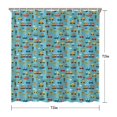thumbnail image 5 of Cartoon Traffic Vehicles Boats Light Blue Pattern Shower Curtain 72"x72" ,Bathroom Decorative Shower Curtains Set with 12 Hooks,Modern Waterproof Washable Shower Curtain, 5 of 6