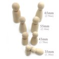 thumbnail image 2 of Wooden Peg Dolls Unfinished People, 10Pcs Wooden Decorative DIY Doll People Shapes Nature Wooden for Kids Painting, 2 of 5