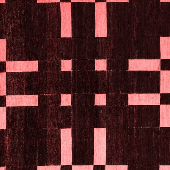 Ahgly Company Indoor Square Abstract Red Modern Area Rugs, 4' Square