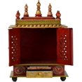thumbnail image 3 of Wooden MDF Ethnic Rajisthani Multi Colored Temple / Devghar / Pooja Mandap / Indian Hindu Pooja Temple / Wall Hanging And Table Top Mandir, 3 of 3