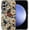 Blue Hydrangea Stained Glass, variant on Compatible with Samsung Galaxy S25 Case, Dual-Layer Protection Hard Shell with Silicone Interior Slim Scratch Resistant Shockproof for Woman Men Leopard Star Unique Collage