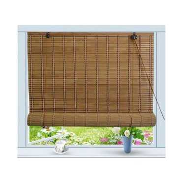 Arlo Blinds Cordless Petite Rustique Bamboo Roman Shades Blinds - Size ...
