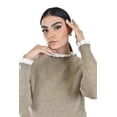 thumbnail image 4 of Sueter con cuello y puños de encaje Roman Fashion /Juvenil, 4015 (Cafe) cafe G, 4 of 6