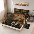 thumbnail image 2 of Erosebridal Fox Queen Sheets, Dark Botanical Queen Sheet Sets, 4 Pieces 1 Flat Sheet 1 Fitted Sheet and 2 Pillowcases, 2 of 6