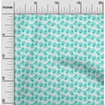 thumbnail image 1 of oneOone Viscose Jersey Aqua Blue Fabric Florals Fabric For Sewing Printed Craft Fabric By The Yard 60 Inch Wide, 1 of 5