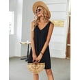 thumbnail image 5 of EKOUAER Women's Nightgown Sleeveless Nightshirt V Neck Chemise Soft Print Night Dress Sleepwear with Pockets, 5 of 6