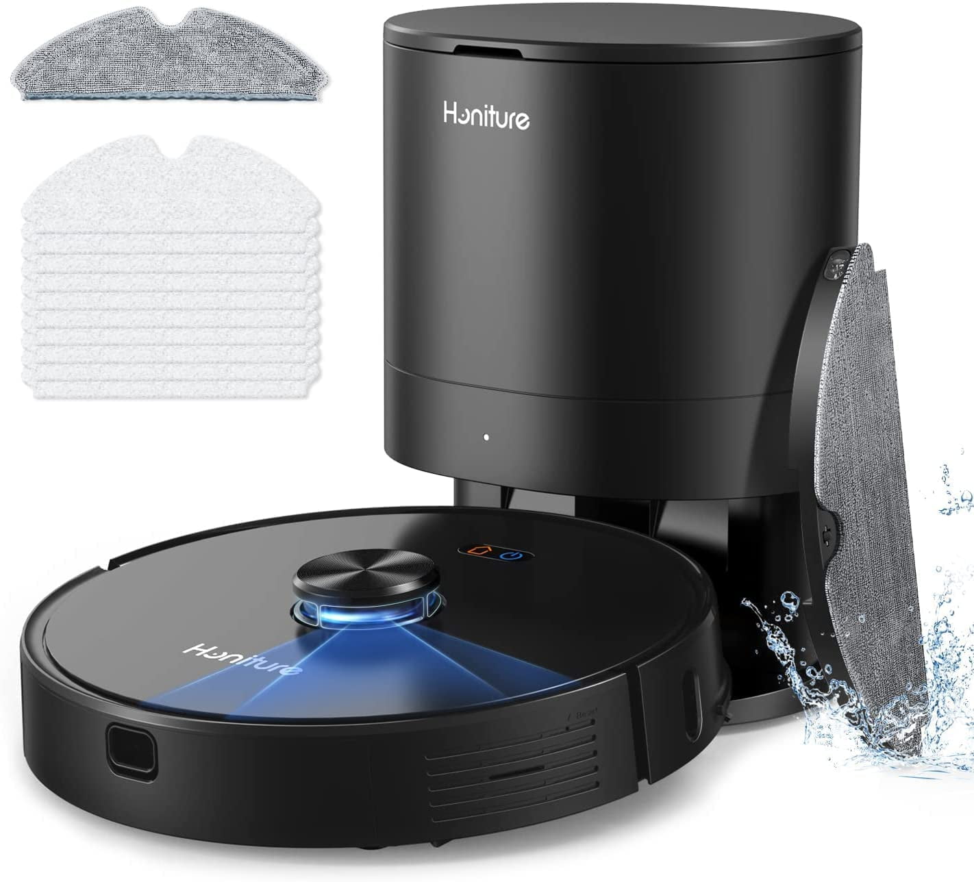 Robot Vacuum and Mop Combo, SelfEmptying Robotic Vacuum,3500pa Suction