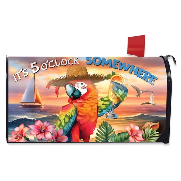 Briarwood Lane Sunset Parrot Mailbox Cover