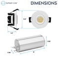 thumbnail image 5 of LUXRITE 2" Gimbal LED Recessed Light, 5CCT, 6W, 400LM, Dimmable, CRI90, ETL 4PK, 5 of 7