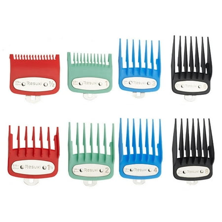 

8PCS Professional Hair Clipper Metal Clip Guides Limit Combs Guards Guide Comb Guards Tool Set for
