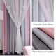 thumbnail image 5 of Cortinas Yancorp para dormitorio de niñas, habitación infantil, 160 x 160 cm, rosa y gris, 5 of 6