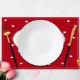 thumbnail image 2 of FYTPOV Romantic Printed Placemats, Red Pink Placemats for Kitchen and Dining, Valentines Day Decorations, Christmas Placemats for Party Home Decor, Table Decor, 18x12 in, 2 of 6