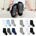 thumbnail image 2 of 6 Pairs/Lot Fashion Children Socks Grip Crew Socks with Non Slip/Anti Skid Soles for Baby Infants Toddlers Kids Boys Girls 0-7y White M(1-3 Years Old), 2 of 6