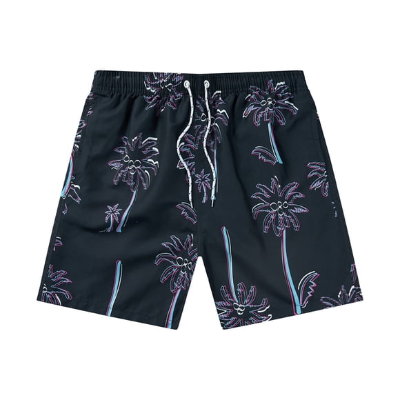 Summer Shorts for Men Summer Plus Size Casual Drawstring Pants Straight Bermuda Shorts Beach Pants Men's Cargo Shorts Navy XXL