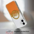 thumbnail image 2 of For Apple iPhone 16 Plus (6.7") Transparent Epoxy Glitter Magnetic Circle Compatible with MagSafe Hybrid Bling Sparkle Hard PC Slim TPU Cover ,Xpm Phone Case [ Oarnge Gold ], 2 of 5