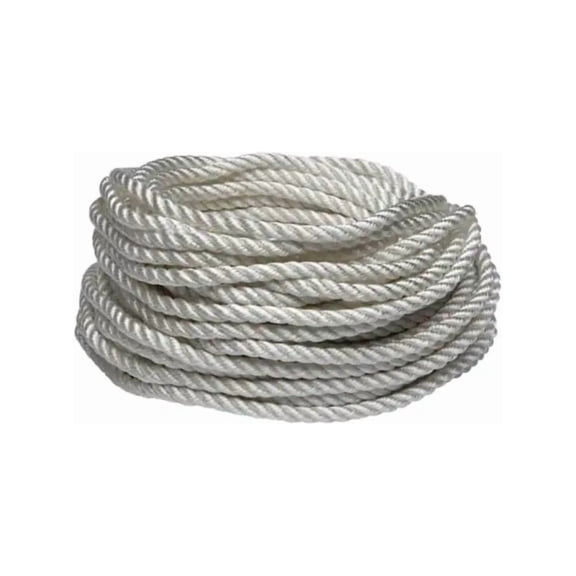 Everbilt 1/4 inch x 50 ft. White Twisted Nylon Rope Cord
