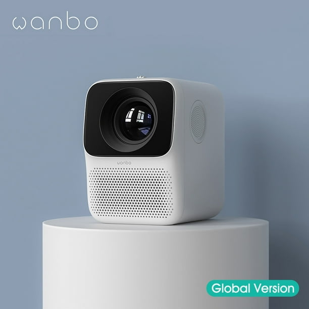 Proyector Versión global Wanbo T2 Free 150ANSI LCD Max1080P Proyección de 40-120 pulgadas Corrección trapezoidal vertical USB / HDMI Mini proyector de cine en casa portátil WANBO Proyector