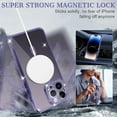 thumbnail image 4 of for iPhone 14 Pro Max Phone Case Magnetic Glitter Sparkly Clear Luxury Plating Diamond Bumper Full Camera Protective Cover Compatible with MagSafe for Women Girls -Purple, 4 of 6