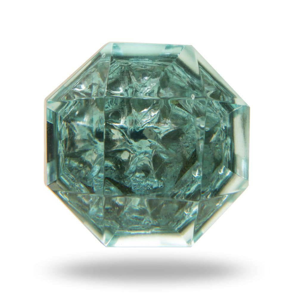 Set of Six Glass Kember Turquoise Cabinet Knobs by Trinca-Ferro