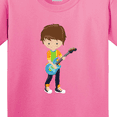 thumbnail image 4 of Inktastic Rock Boy, Brown Hair, Guitar Player, Band, Music Youth T-Shirt, 4 of 5