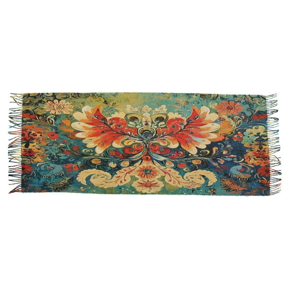 BZSMCE Women Scarf Bohemia Flowers Seamlee Printing Simple Pattern Soft Warm Long Large Scarves