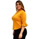 thumbnail image 2 of Blusa formal en talla extra, modelo 012 (mostaza) amarillo 38 Roman Fashion Blusa extra 012, 2 of 6
