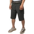 thumbnail image 2 of X RAY Mens Stretch Comfort Cargo Shorts 12.5" Inseam Knee Length Classic Fit Multi Pocket, With Belt - Light Grey, 36, 2 of 9