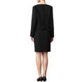 thumbnail image 3 of INSPIRE CHIC Business Skirt Suit Set for Women 2 Piece Office Work Open Front Cropped Blazer Jacket Pencil Skirt XL Black, 3 of 6