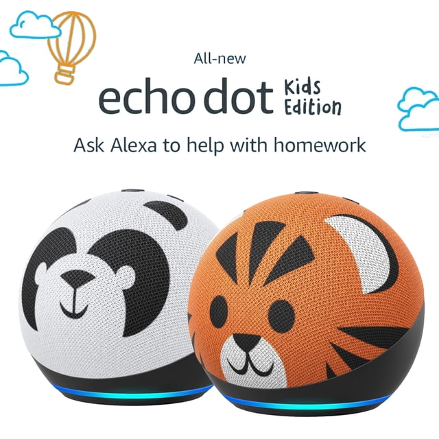 KIT ALEXA Echo Dot KIDS EDITION TIGER AND PANDA 4TH GEN ASISTENTE DE VOZ BOCINA INTELIGENTE
