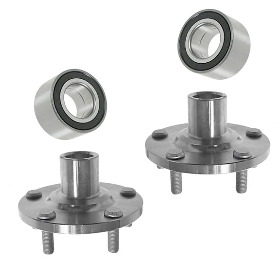TRQ Front Wheel Hub & Bearing Kit LH RH Pair for 01-05 Rav4 SUV BHA65727