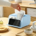 thumbnail image 4 of Multifunctional Rectangular Tissue Holder Cover Case Facial Tissue Paper Box Napkins Dispenser Container Stylish Remote Control Desk Storage for Living Room Bedroom Dressers Home Office, 4 of 6