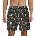 thumbnail image 2 of Picia Cosmic pattern Mens Swim Trunks with Compression Liner Stretch Beach Shorts Quick Dry with Zipper Pockets No-Chafing Board Shorts-Small, 2 of 9