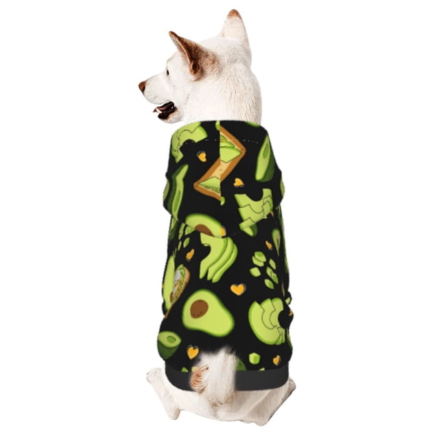 Balery Avocado Toast Sudadera con Capucha para Perros Pequeños – Ropa para Mascotas, Disfraz para Perros y Gatos, Ideal para Fiestas y Cosplay-X-Large