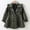 33#Green, variant on Baby Girl Leather Motorcycle Jacket Cute Ruffle Spring Fall PU Coat Children's Fashion Long Dress Faux Leather Long Sleeve Skirt Coat Girl's Versatile Top