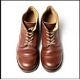 thumbnail image 4 of Botas Martin de tacón grueso marrón con cordones y parte delantera plana de color liso y cabeza redonda de caña baja para hombre, talla grande, 4 of 5