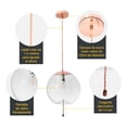 thumbnail image 3 of Lámpara colgante, acabado cobre y cromo, 1 luz E27 40W, 3 of 7