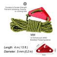 thumbnail image 2 of Cuerda reflectante para tienda de campaña Guyline de 5mm, cuerda de Paracord para tienda de campaña, refugio con dosel, Camping, 4 rollos con un total de 52 pies, 2 of 5