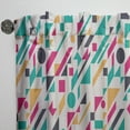 thumbnail image 3 of Designart 'Geometric Retro Abstract Pattern' Mid-Century Modern Curtain Panel, 3 of 5