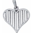 thumbnail image 1 of Twisted & Single Line Heart 925 Sterling Silver Pendant Jewelry, 1 of 2