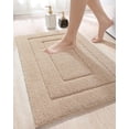 thumbnail image 1 of Alfombra de baño DEXI, extra suave, absorbente, antideslizante, 40 x 60 cm, color beige, 1 of 9