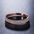 thumbnail image 5 of YIFSIY 18K Rose Gold Plated Stackable Ring | Thin Band Eternity Wedding Ring for Women | Size 9, 5 of 6