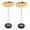 Gold+Black | 2 Pack, variant on GZXS Modern Luxury Round Side End Table, 9.8"Dia Height Adjustable Accent Table with Heavy Anti-Tip Marble Base & Scratch/Stain Resistant Gold Metal Tray Top, Easy to Clean & Assemble, 1 Pack