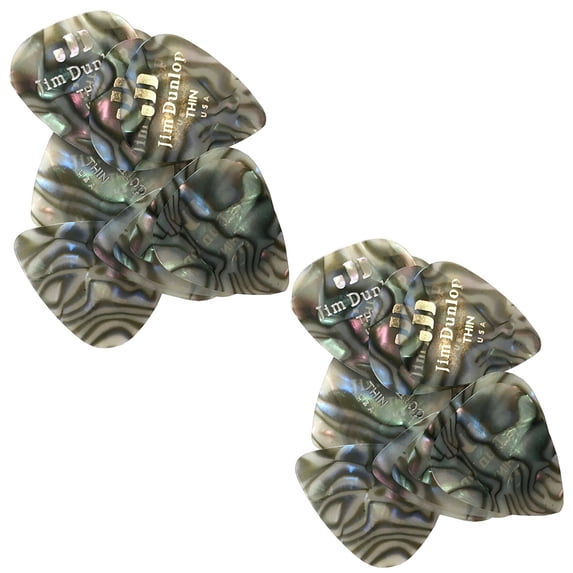Dunlop Guitar Picks 24 Pack Celluloid Abalone Thin