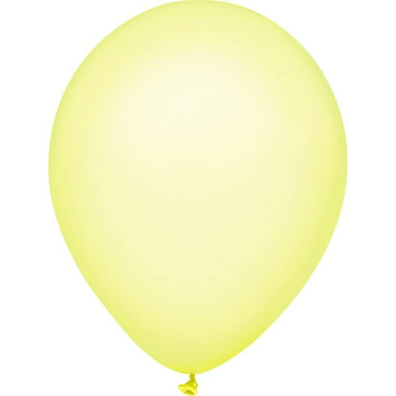 Partymate 10 Neon Yellow Latex Balloons 12" Made In USA