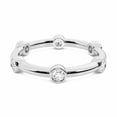 thumbnail image 2 of Eloya Jewel 1.5 Ct Round Cut Engagement Full Eternity Ring for Her - 14K White Gold Plated - Bezel Setting Moissanite Ring for Women - Moissanite - Minimalist Dainty Wedding Band, 2 of 3