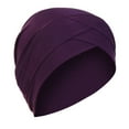 thumbnail image 3 of Solid Head Cover for Women Soft Turban Style Wrap Cap with Comfortable Design, 3 of 3